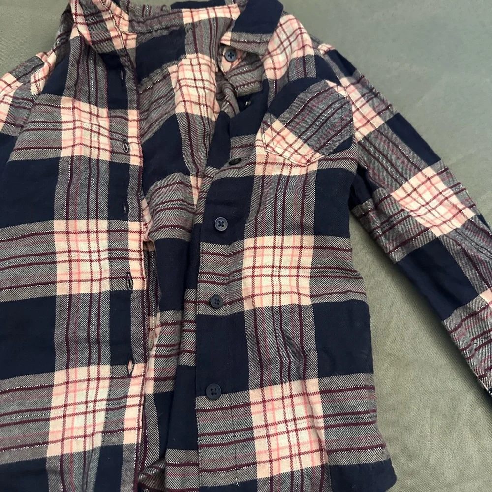 Jumping Beans Pink and Navy Plaid Shirt